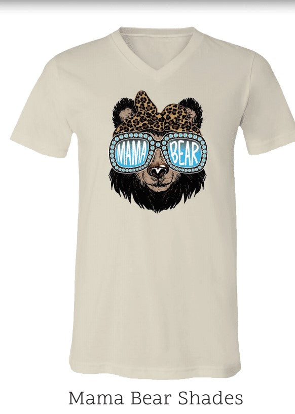 Sassy Frass Mama Bear Sunglasses Canvas - Adult & Kids T-Shirts, Sweatshirts & Hoodies apparel design preview 2