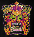 Sassy Frass Mardi Gras Bring on the Beads Mask Crown - Adult & Kids T-Shirts, Sweatshirts & Hoodies apparel design preview 1