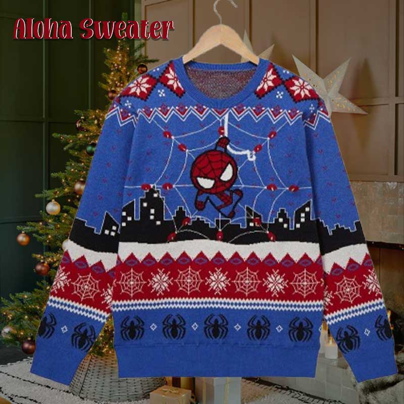 Christmas Wrest Spider Man Ugly Christmas Sweater product image 5