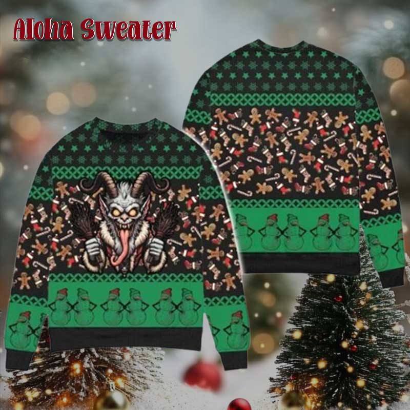 Krampus Mischievous Free Hugs Ugly Christmas Sweater product image 5