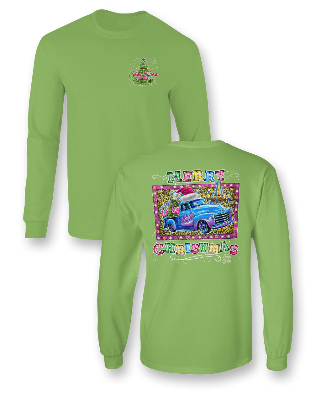 SALE Sassy Frass Merry Christmas Junkin Truck Bright - Adult & Kids T-Shirts, Sweatshirts & Hoodies apparel design preview 1