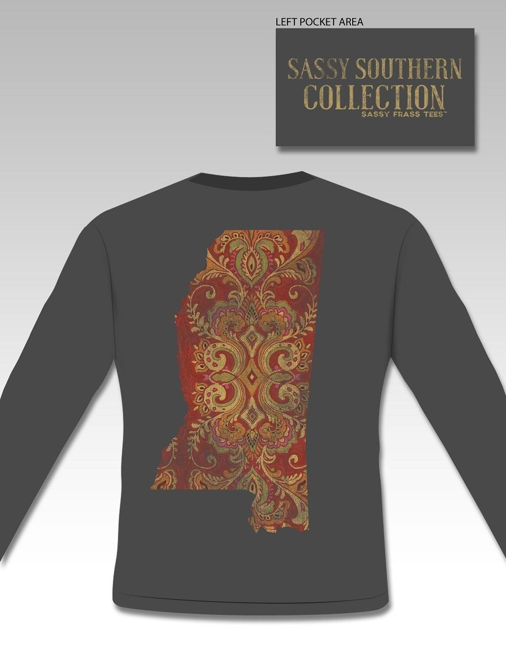 SALE Sassy Frass Collection Mississippi Paisley - Adult & Kids T-Shirts, Sweatshirts & Hoodies apparel design preview 1