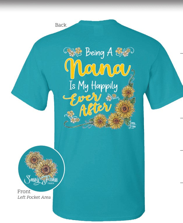 Sassy Frass Being a Nana is My Happily Ever After - Adult & Kids T-Shirts, Sweatshirts & Hoodies apparel design preview 2