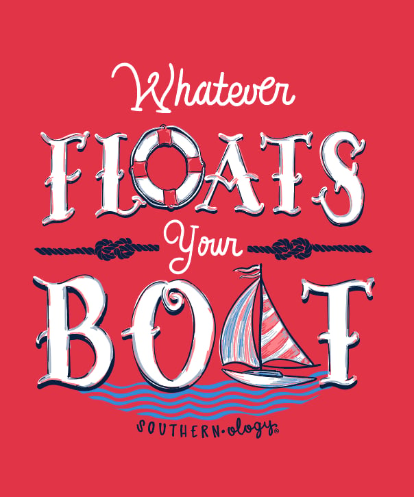 Southernology Nautical Float Your Boat Comfort Colors - Adult & Kids T-Shirts, Sweatshirts & Hoodies apparel design preview 2