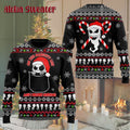 Nightmare Before Jack Candy Cane Christmas Halloween Ugly Christmas Sweater product image