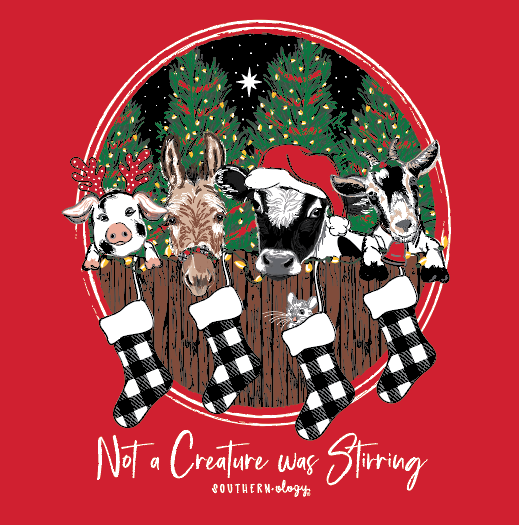 Southernology Creature was Stirring Holiday Comfort - Adult & Kids T-Shirts, Sweatshirts & Hoodies apparel design preview 2