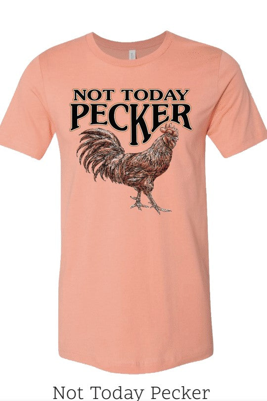 Sassy Frass Not Today Pecker Chicken Canvas - Adult & Kids T-Shirts, Sweatshirts & Hoodies apparel design preview 2