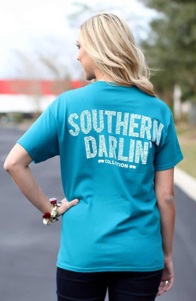 SALE Southern Darlin Logo Words Bow Bright Girlie - Adult & Kids T-Shirts, Sweatshirts & Hoodies apparel design preview 1