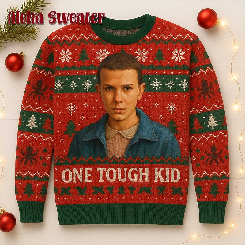 One Tough Kid Eleven Stranger Things Ugly Christmas Sweater product image