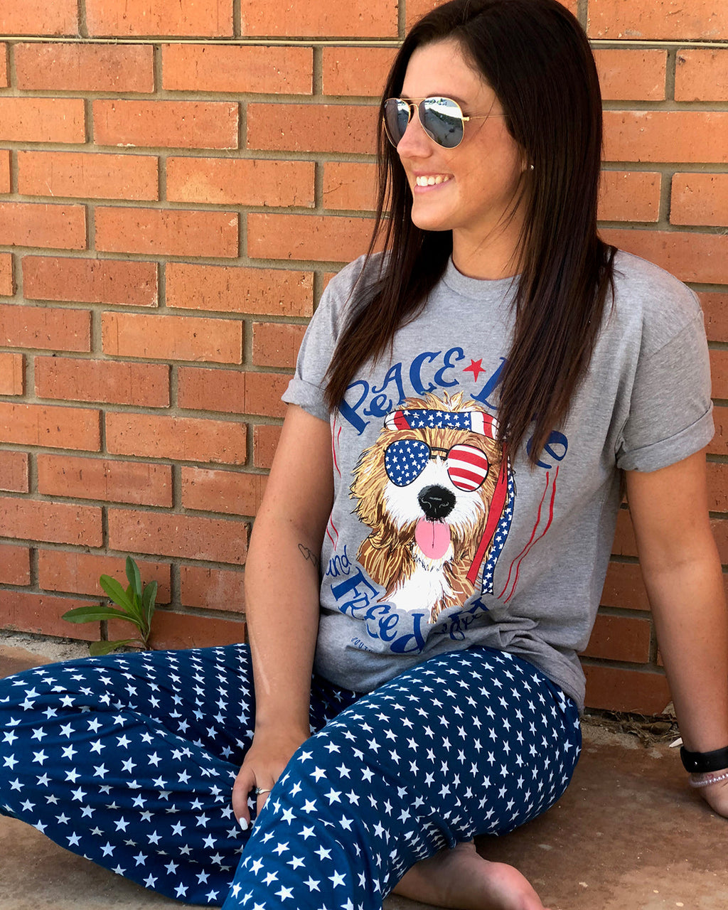 Sale Southernology Statement Peace Love Freedom USA - Adult & Kids T-Shirts, Sweatshirts & Hoodies apparel design preview 2