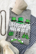 Lucky Blessed The Leprechauns Made Me Do It Front - Adult & Kids T-Shirts, Sweatshirts & Hoodies apparel design preview 1