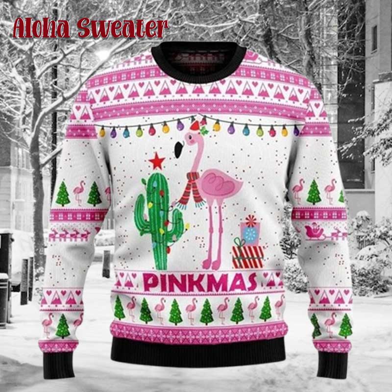 Jingle With Flamingo Ugly Christmas Sweater product image 2