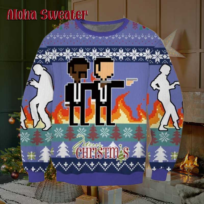 Pulp Fiction Say What Again Jules Ugly Christmas Sweater product image 3
