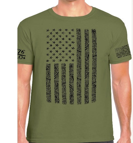 Country Life Outfitters Vintage USA Blue Flag Unisex - Adult & Kids T-Shirts, Sweatshirts & Hoodies apparel design preview 1