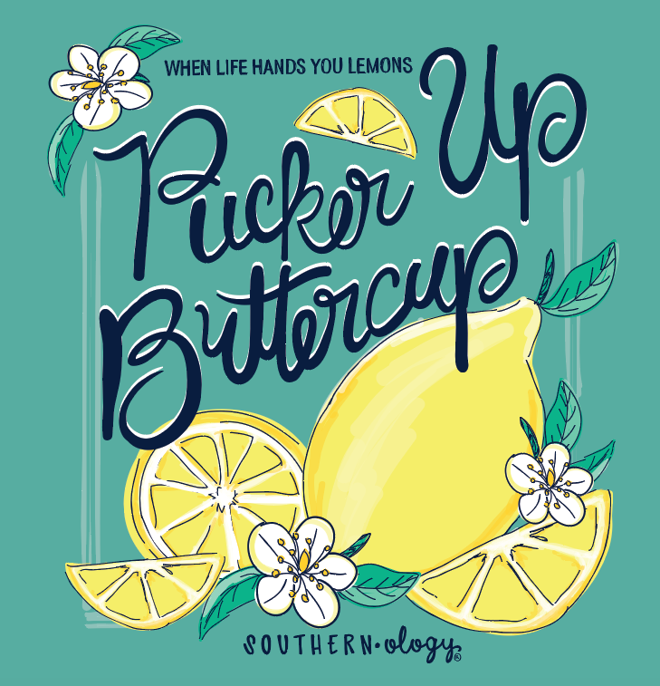Sale Southernology Pucker Up Buttercup Comfort Colors - Adult & Kids T-Shirts, Sweatshirts & Hoodies apparel design preview 2