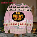 Pulp Fiction Say What Dance Clips Ugly Christmas Sweater product image