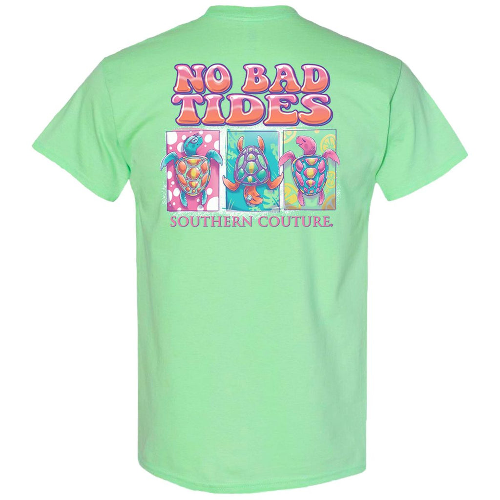 Southern Couture Classic No Bad Tides Turtle - Adult & Kids T-Shirts, Sweatshirts & Hoodies apparel design preview 1
