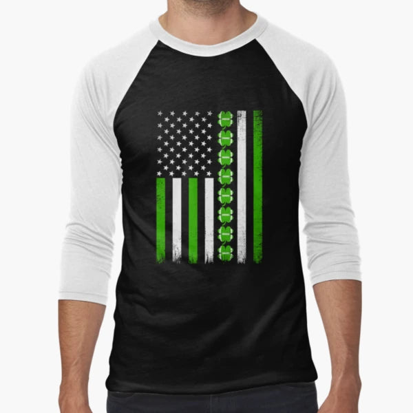 Irish Usa Flag Sport Football St T-Shirt - Custom Art Print for Adults - T-Shirt, Sweatshirt, Hoodie