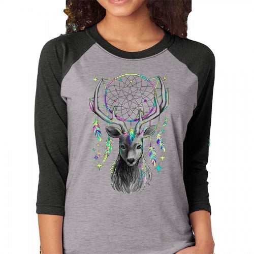 Country Life Preppy Feather Deer Dream Raglan - Adult & Kids T-Shirts, Sweatshirts & Hoodies apparel design preview 1