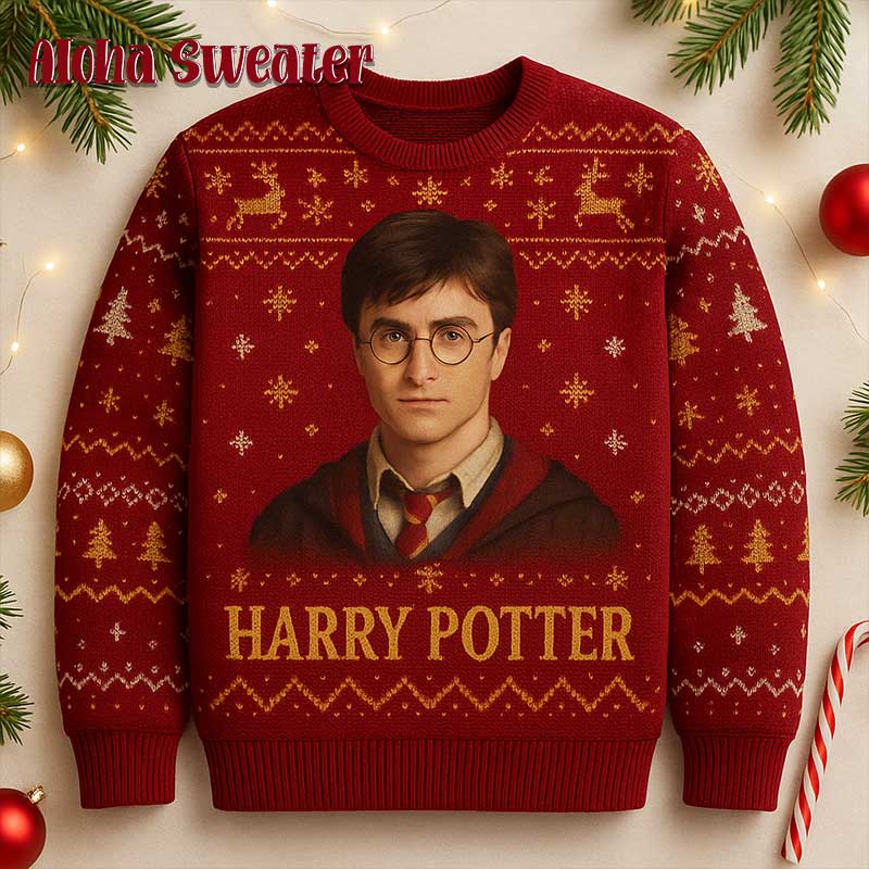 Ron Weasley Gryffindor Hary Potter Ugly Christmas Sweater product image 3