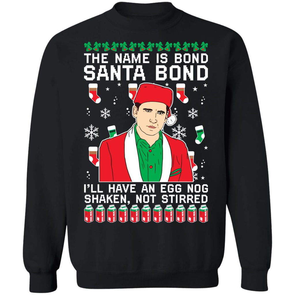 Michael Scott the name is bond santa bond Christmas sweater product image 2