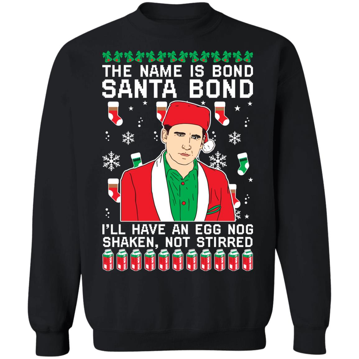 Michael Scott the name is bond santa bond Christmas sweater product image 2