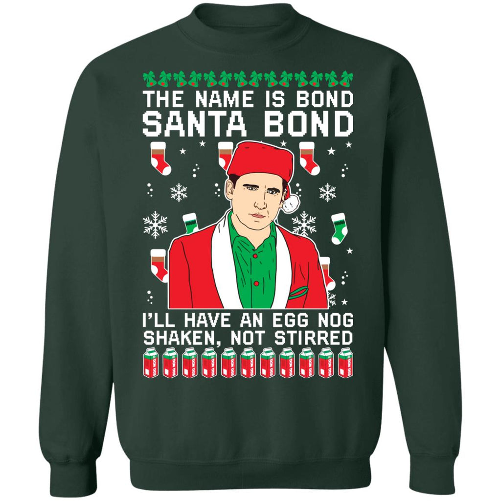 Michael Scott the name is bond santa bond Christmas sweater product image 4
