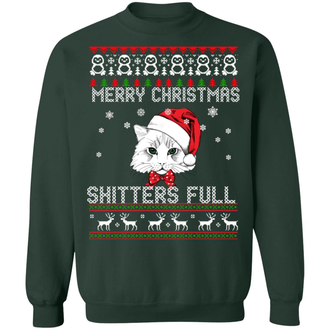 Cat Merry Christmas shitters full Christmas sweater product image 4