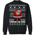 Santa Claus dabbing through the snow Christmas sweater product image 2