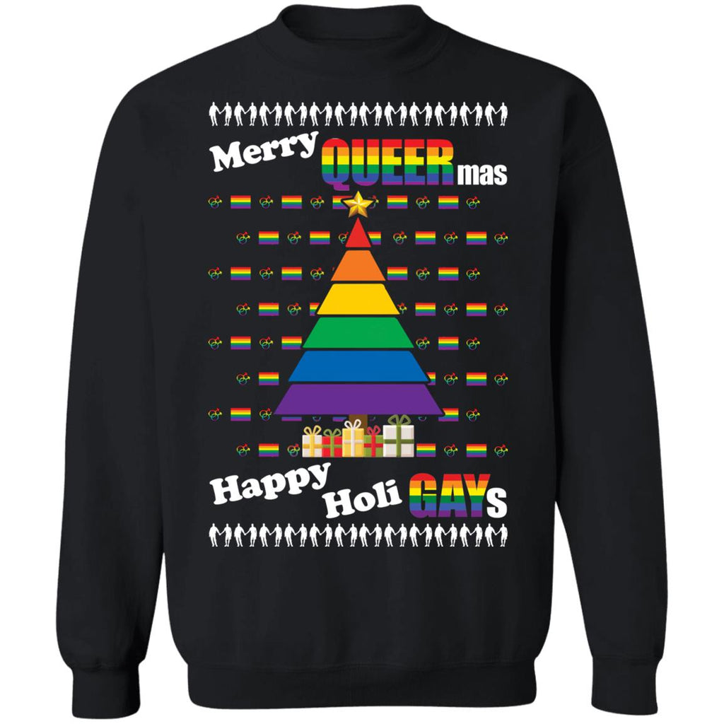 Merry queermas happy Holidays Christmas sweater product image 2