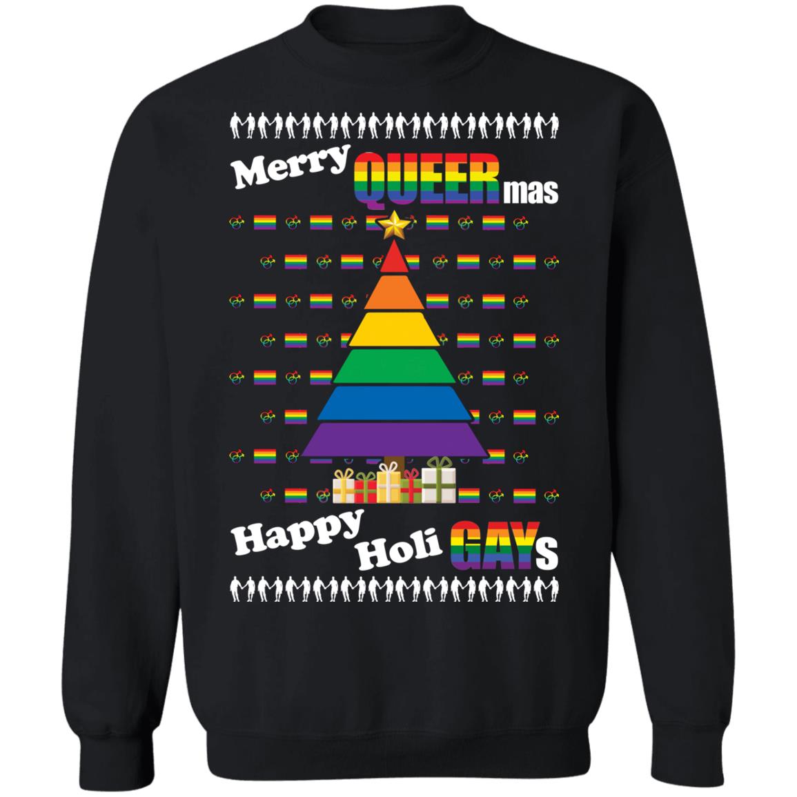 Merry queermas happy Holidays Christmas sweater product image 2
