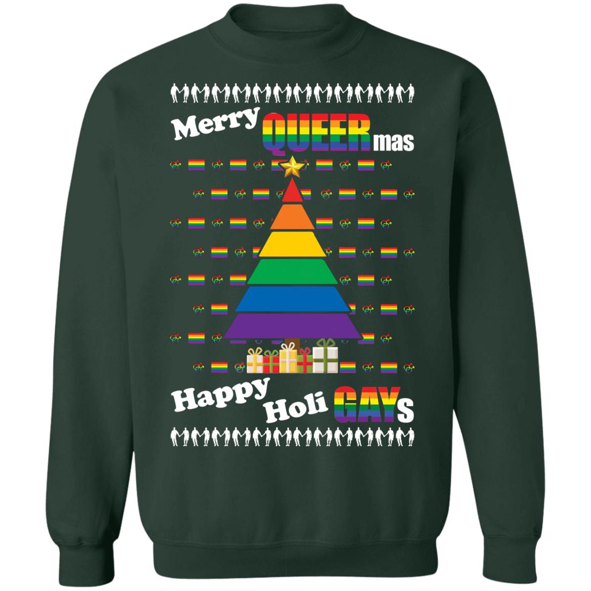 Merry queermas happy Holidays Christmas sweater product image 4