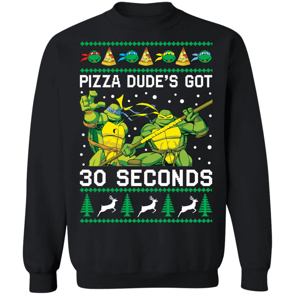 Pizza dude’s got 30 seconds Ninja Turtles Christmas sweater product image 2
