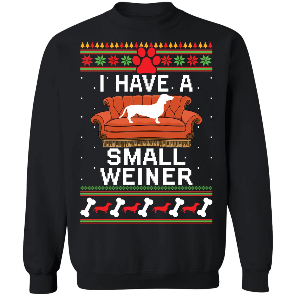 Dachshund i have a small weiner Christmas sweater product image 2
