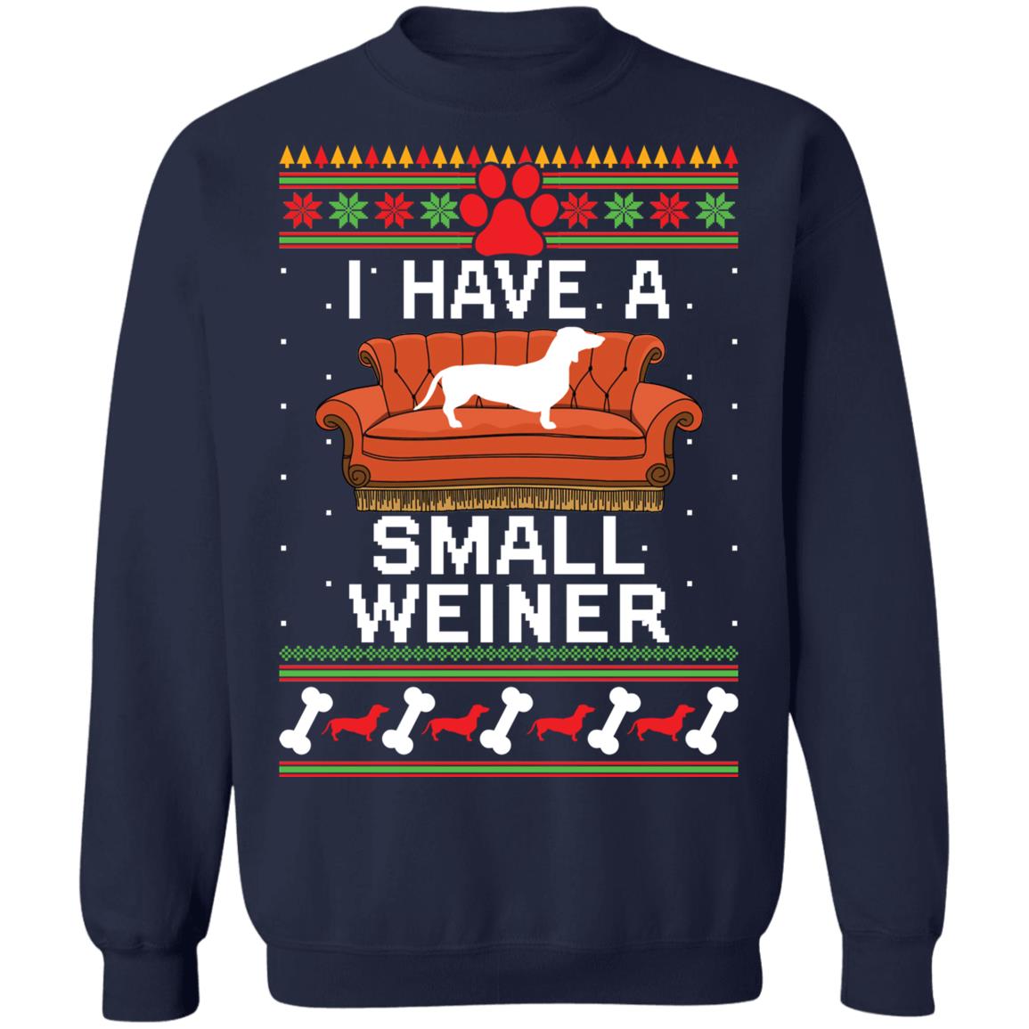 Dachshund i have a small weiner Christmas sweater product image 3