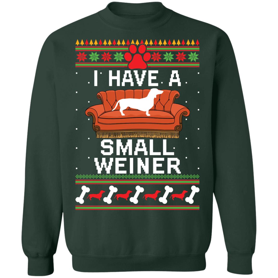 Dachshund i have a small weiner Christmas sweater product image 4