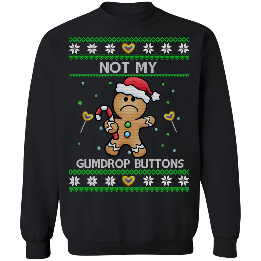Gingerbread man not my gumdrop buttons Christmas sweater product image 2