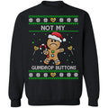 Gingerbread man not my gumdrop buttons Christmas sweater product image 2