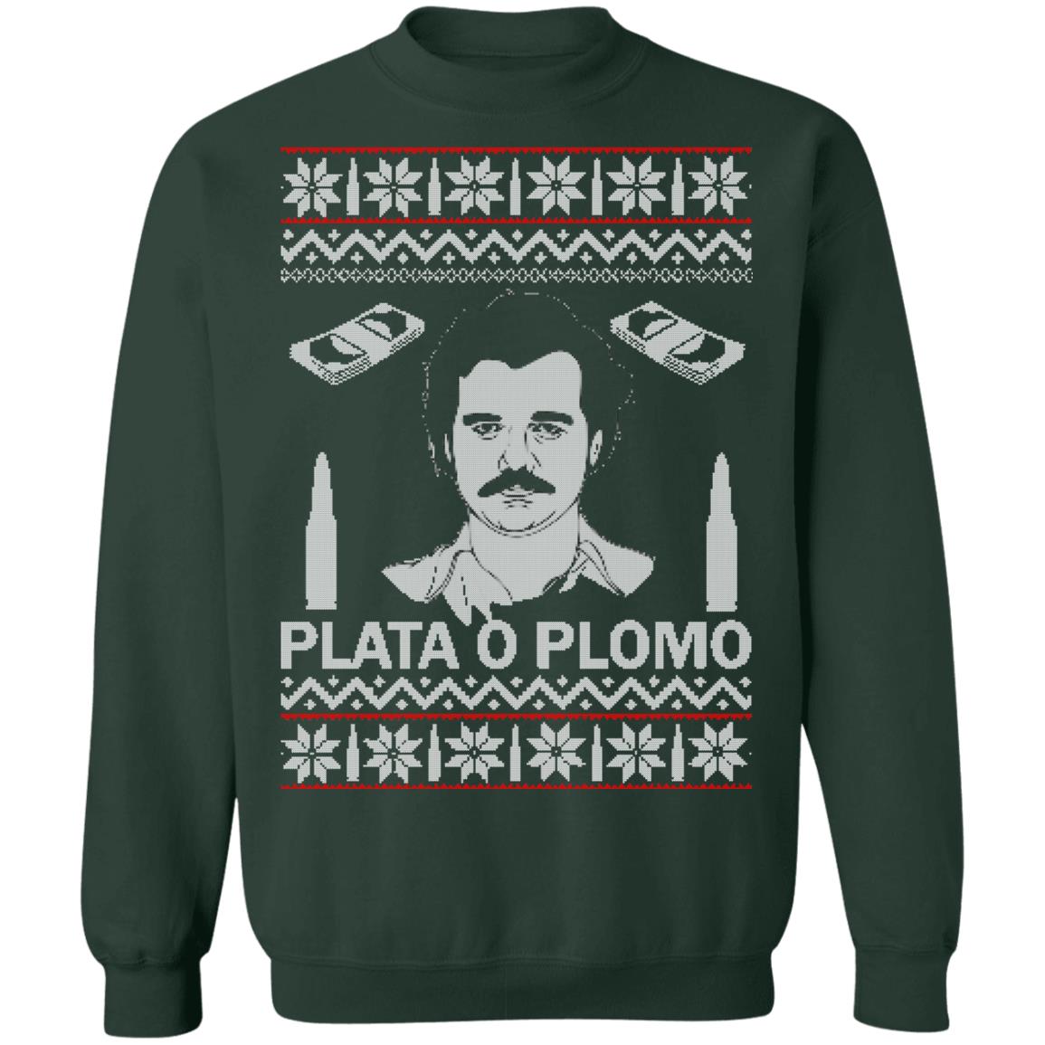 Pablo Escobar narcos plata O Plomo Christmas sweater product image 4