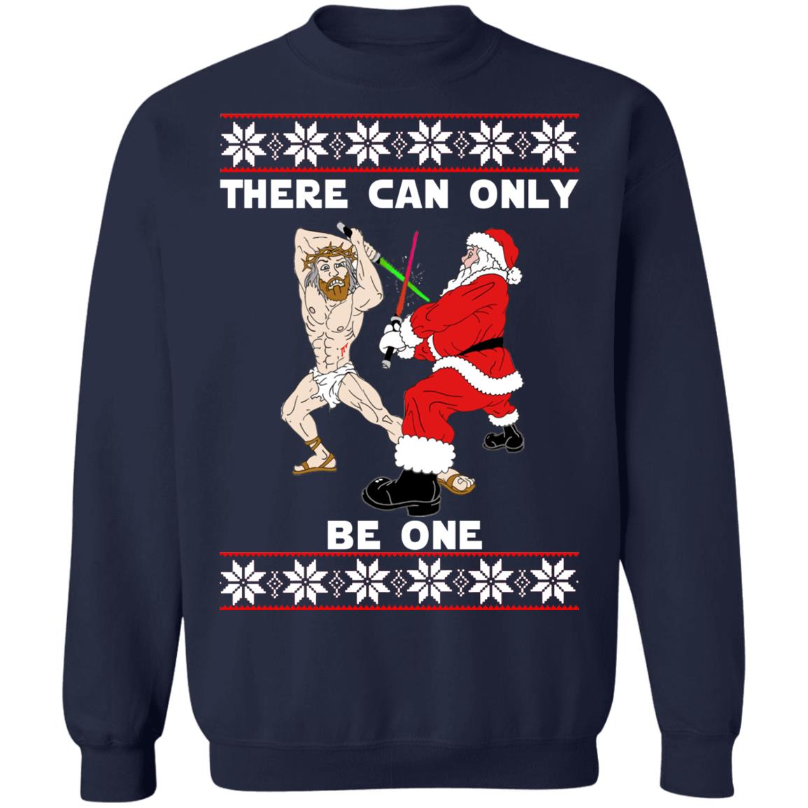 Jesus vs Santa there can only be one Christmas sweater product image 3