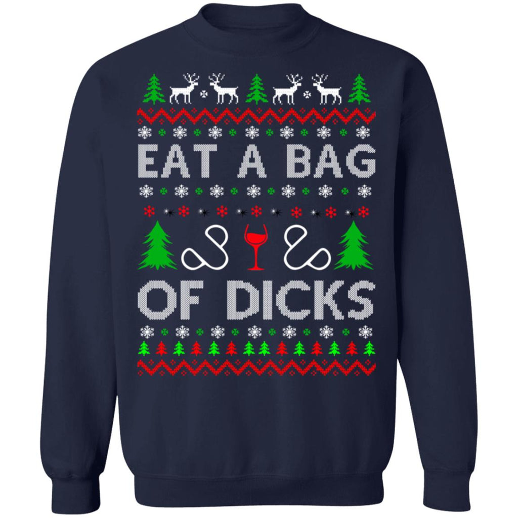 Eat a bag of dicks Christmas sweater product image 4
