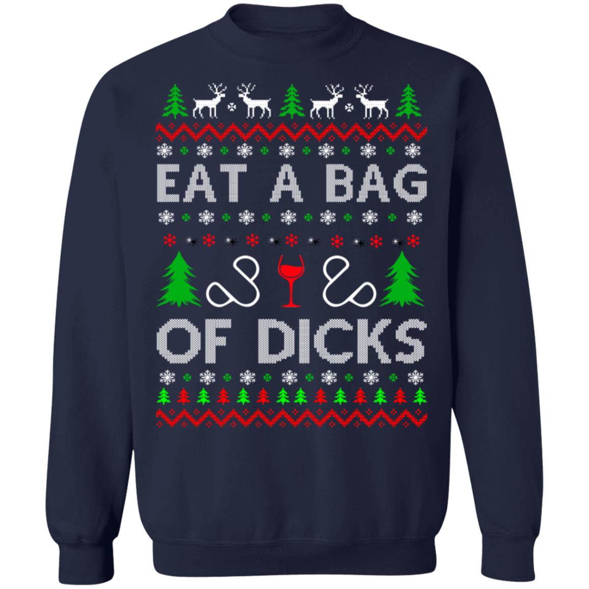 Eat a bag of dicks Christmas sweater product image 4