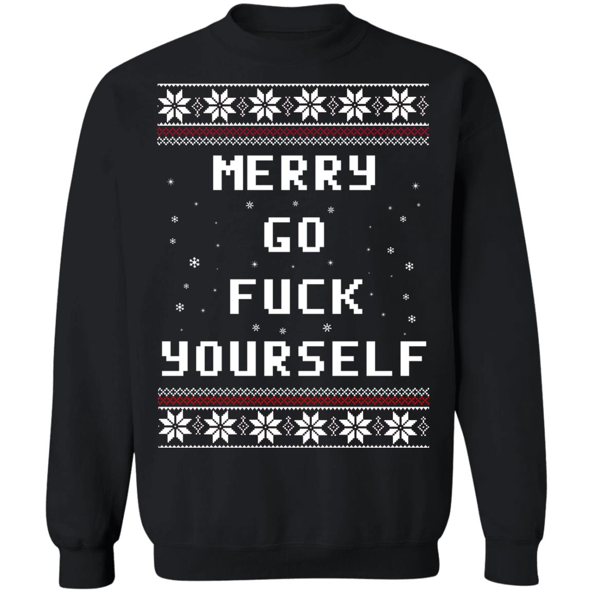 Merry go f*ck yourself Christmas sweater product image 2