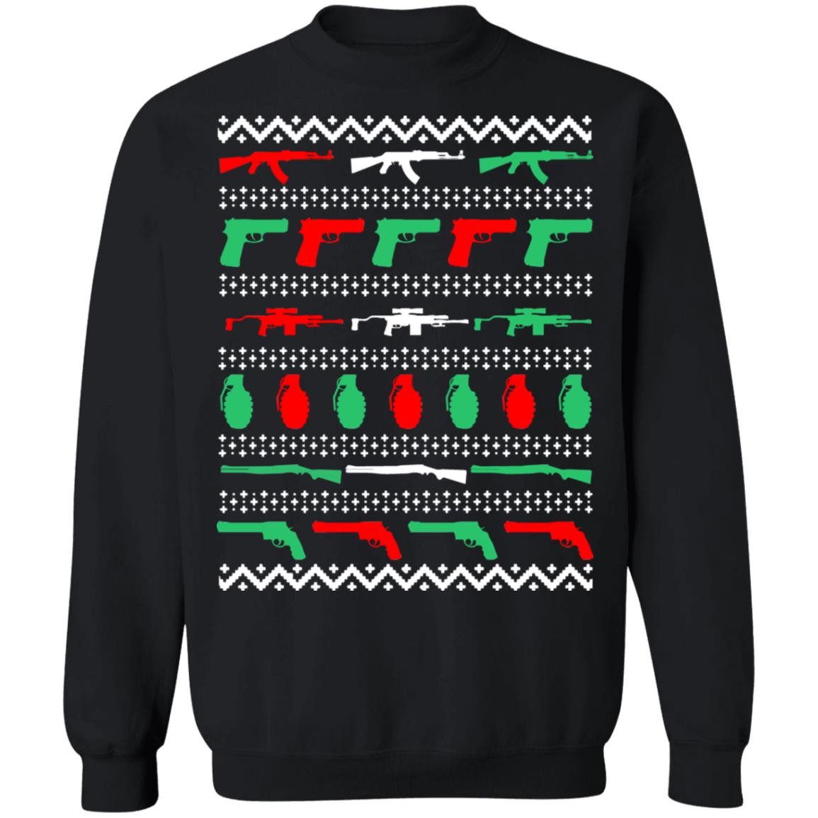 Gun grenade all my favorite things Christmas sweater product image 2