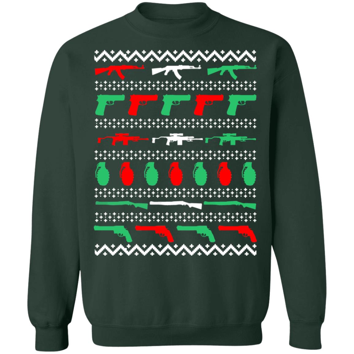 Gun grenade all my favorite things Christmas sweater product image 4