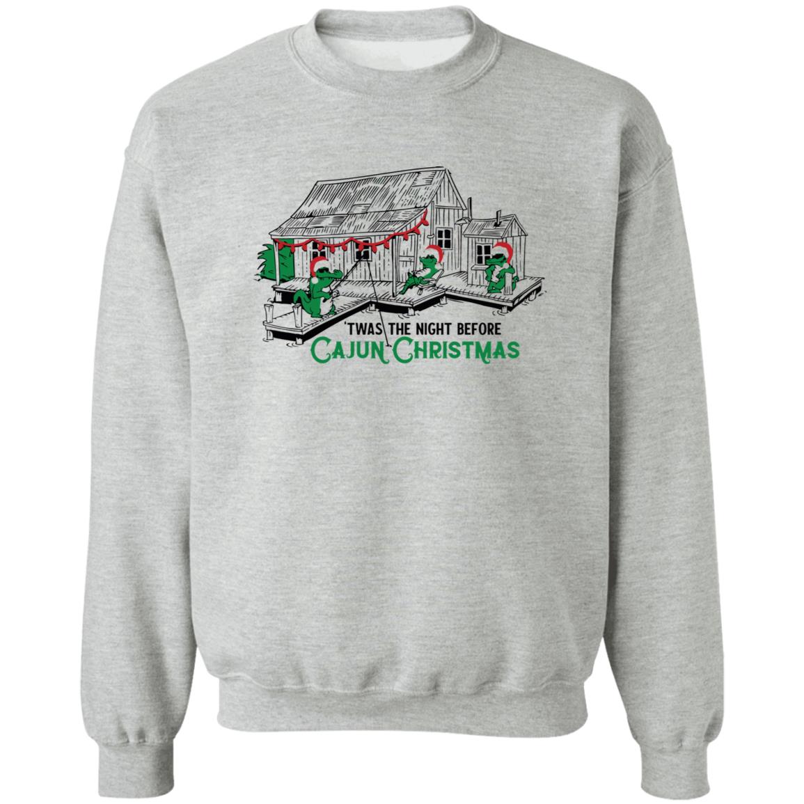Crocodile twas the night before cajun Christmas sweater product image 2