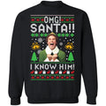 Elf Buddy omg santa i know him Christmas sweater product image 2