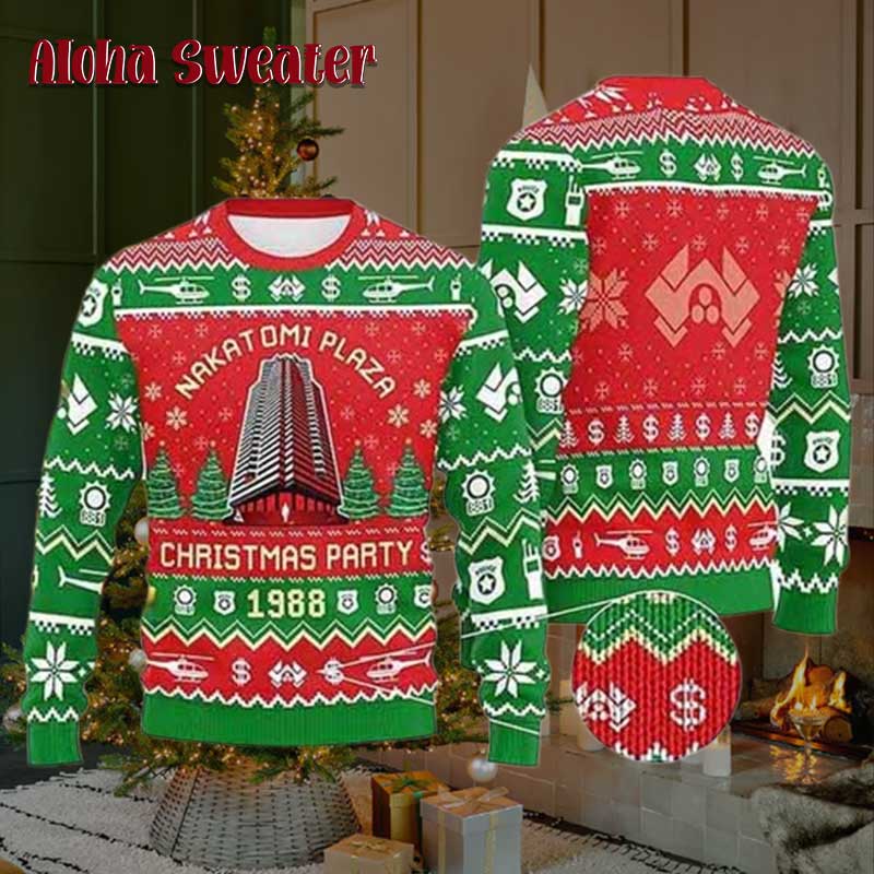 New Gun Die Hard Ho Ho Ho Ugly Sweater product image 2
