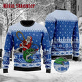 Santa Fly Fishing Ugly Christmas Sweater product image