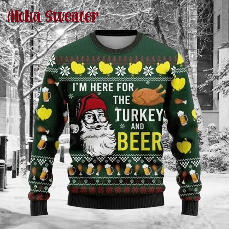 2025 Bear Drink Beer Camping Ugly Christmas Sweater product image 2